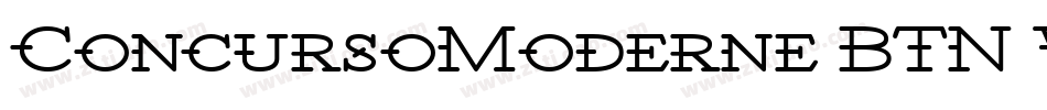 ConcursoModerne BTN Wide Oblique字体转换